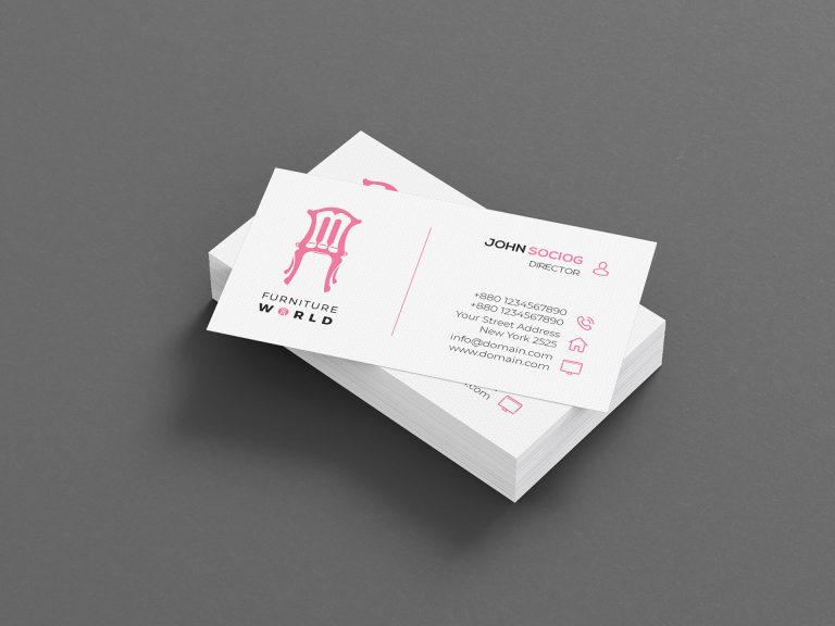 This is a Corporate Business Card template. This PSD Business Card template is clean & professional. Furniture company, Interior decoration company, architecture company and any other Corporate House can use this template. Create your own business card quickly and easily.
