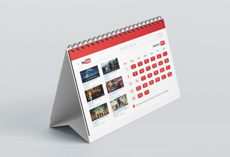 YouTube Version Desk Calendar